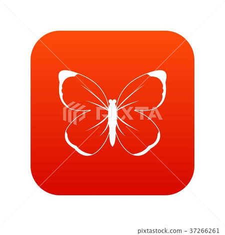 Butterfly icon digital red - Stock Illustration [37266261] - PIXTA