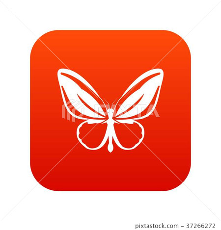 Butterfly icon digital red - Stock Illustration [37266272] - PIXTA