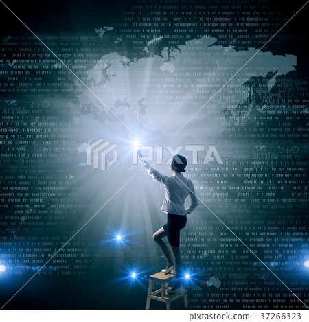 Woman using modern technologies 37266323