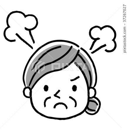 Senior woman: face, expression Senior woman: face, expression 37267027