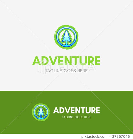 Adventure Logo with pine symbol Adventure Logo with pine symbol 37267046