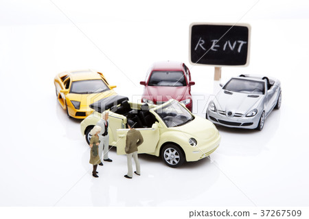 Mini blackboard, Businessman, Business woman, Car, Model 37267509