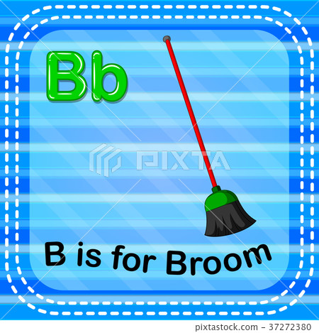 Flashcard letter B is for broom 37272380