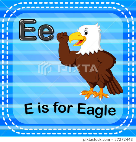 Flashcard letter E is for eagle 37272448