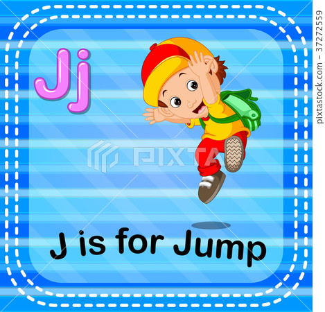 Flashcard letter J is for jump - Stock Illustration [37272559] - PIXTA