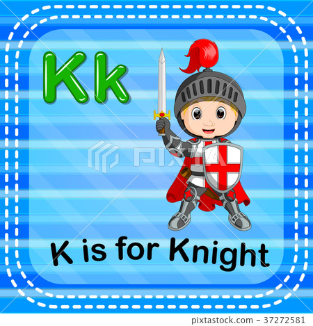Flashcard letter K is for knight 37272581