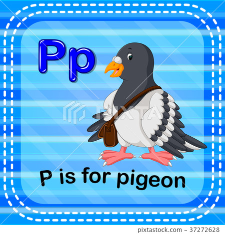 Flashcard letter P is for pigeon 37272628