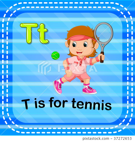 Flashcard letter T is for tennis Flashcard letter T is for tennis 37272653