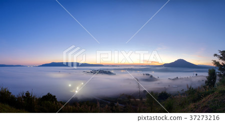 fog in morning sunrise at Khao Takhian Ngo fog in morning sunrise at Khao Takhian Ngo 37273216