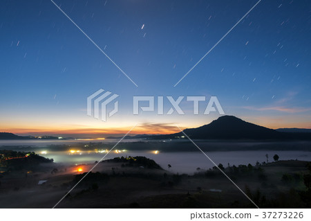 fog in morning sunrise at Khao Takhian Ngo fog in morning sunrise at Khao Takhian Ngo 37273226