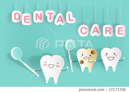 cute cartoon tooth 37273306