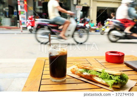Coffee and bain me at a cafe in Vietnam 37274450