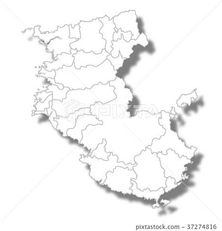 Wakayama map white icon Wakayama map white icon 37274816