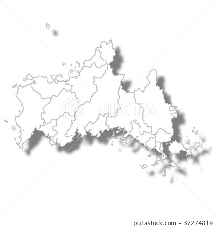 Yamaguchi map white icon Yamaguchi map white icon 37274819