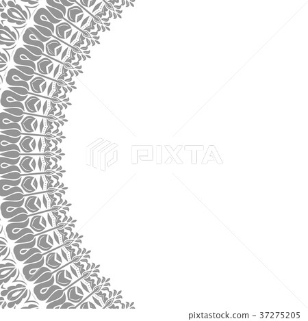 Floral Modern Vector Round Frame 37275205