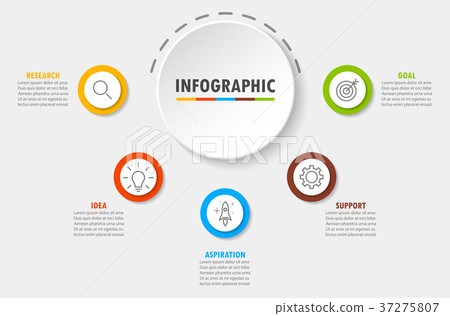 Modern Infographic fashion of five options Modern Infographic fashion of five options 37275807