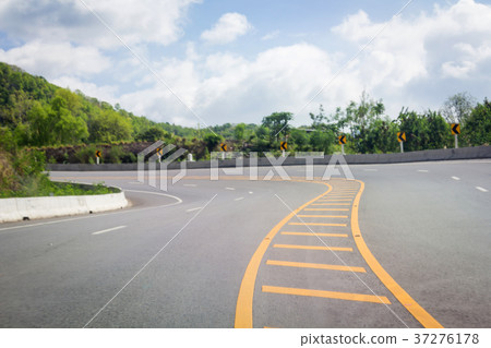 Road in forest Thailand 37276178