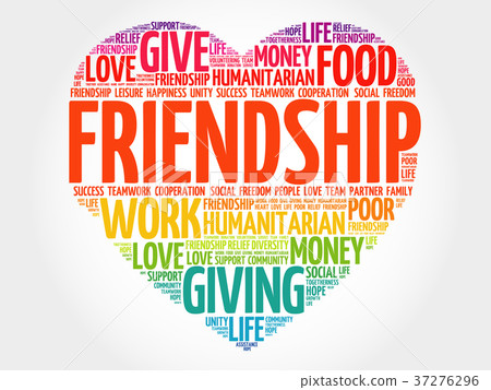 Friendship word cloud collage 37276296