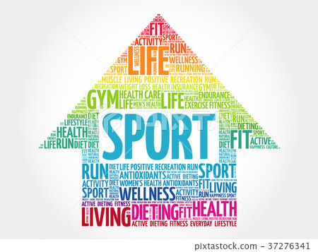 SPORT arrow word cloud 37276341