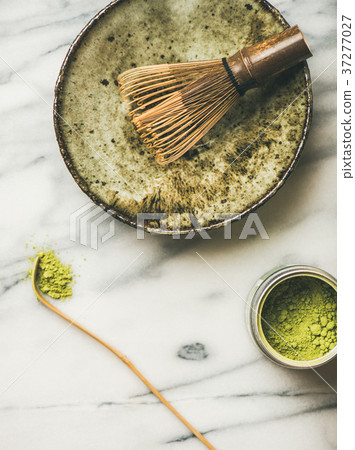 Japanese tools and bowls for brewing matcha tea Japanese tools and bowls for brewing matcha tea 37277027