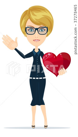 woman holding big red heart, woman holding big red heart, 37278465