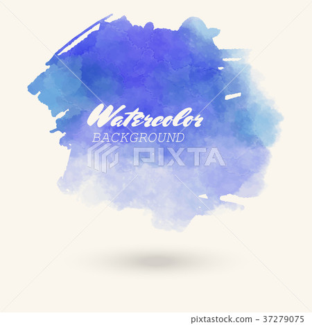 Blue watercolor hand drawn isolated vector - Stock Illustration ...