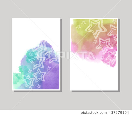 Vector color banner. watercolor background 37279104