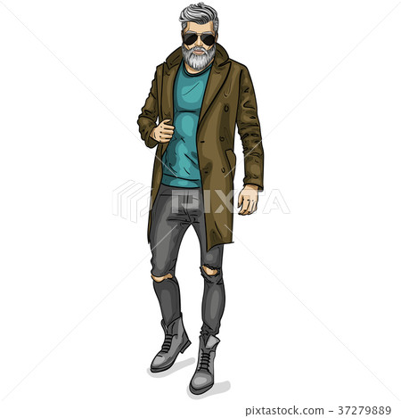 Vector man model dressed 37279889