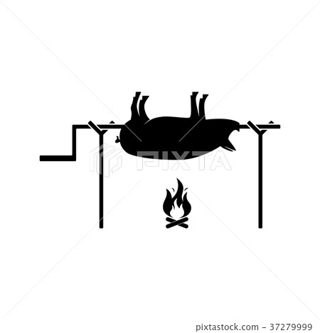 Grilled pig icon 37279999