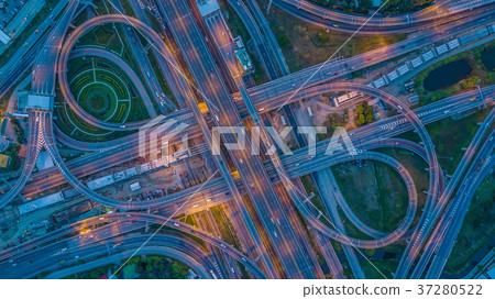 Bangkok Expressway, Top view over the highway 37280522