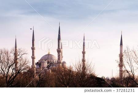 Sunset at Blue Mosque Istanbul, Turkey Sunset at Blue Mosque Istanbul, Turkey 37281231