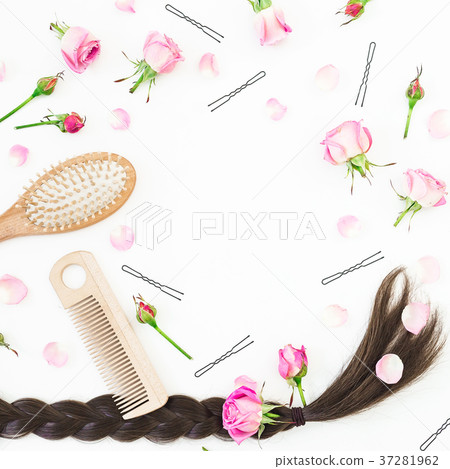 Frame with comb for hair styling, barrette 37281962