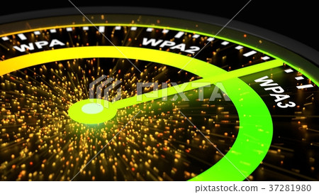 Meter with sparks showing security standards 37281980