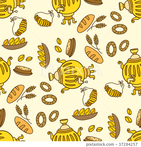 Seamless pattern with Samovar Seamless pattern with Samovar 37284257