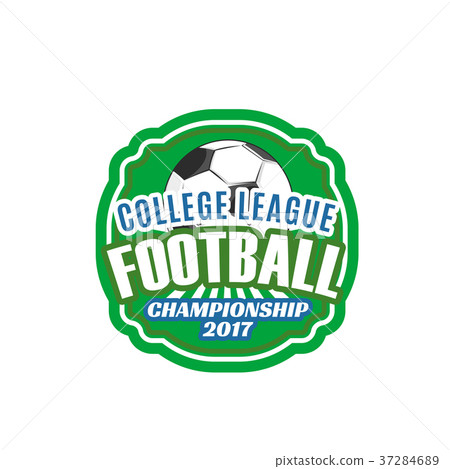 Soccer football college league vector badge icon 37284689