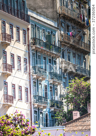 Facade of old house in Alfama district, Lisbon Facade of old house in Alfama district, Lisbon 37286064