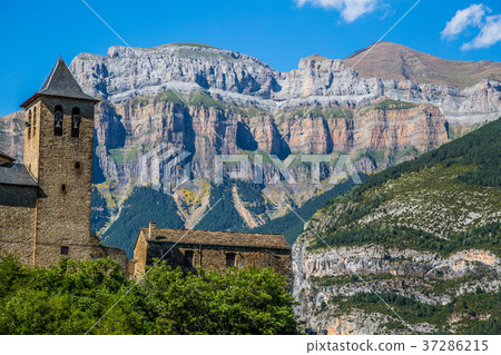 Torla town in Ordesa National pakr in the spanish 37286215