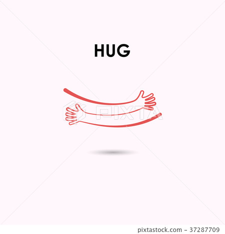Embrace or hug icons vector logo design template-插圖素材 [37287709] - PIXTA圖庫