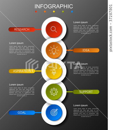 Modern Infographic fashion of five options 37287801