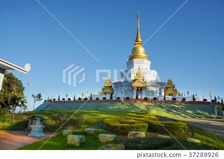 Beautiful pagoda in Wat Phra Thad Santidham 37289926