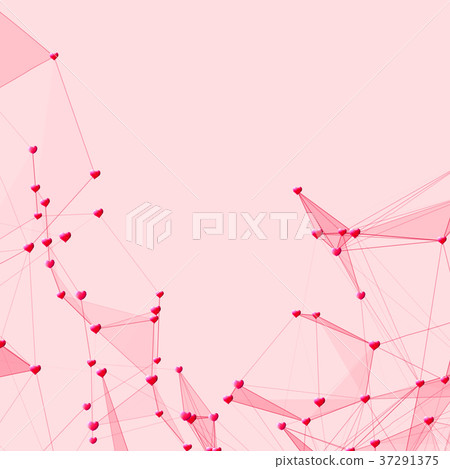 Hearts connected background for social network Hearts connected background for social network 37291375
