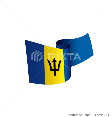 Barbados flag, vector illustration 37293081