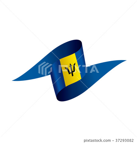 Barbados flag, vector illustration 37293082
