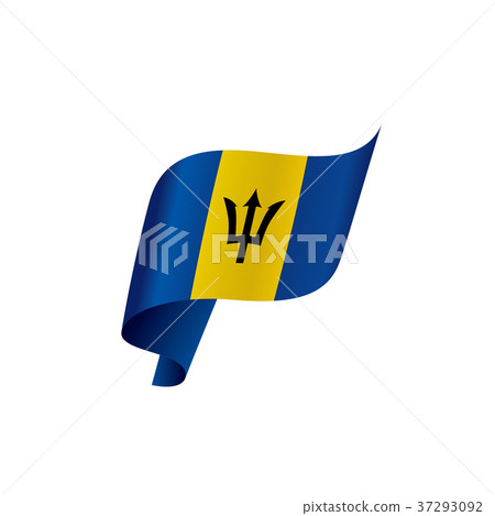 Barbados flag, vector illustration 37293092