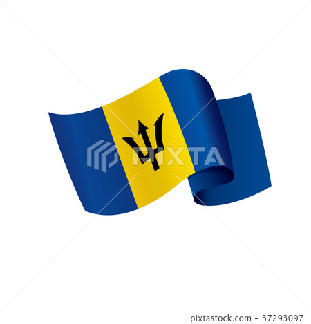 Barbados flag, vector illustration 37293097