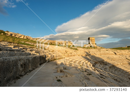 Greek Roman Theater in Syracuse - Sicily Italy Greek Roman Theater in Syracuse - Sicily Italy 37293140