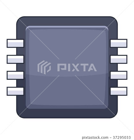 Microprocessor icon, cartoon style 37295033