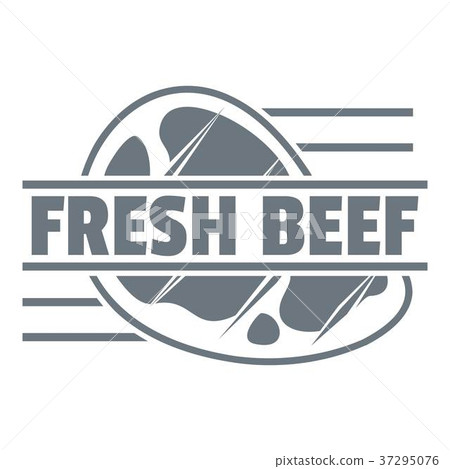 Fresh beef logo, simple style 37295076