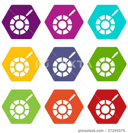 Color picker icon set color hexahedron 37295078