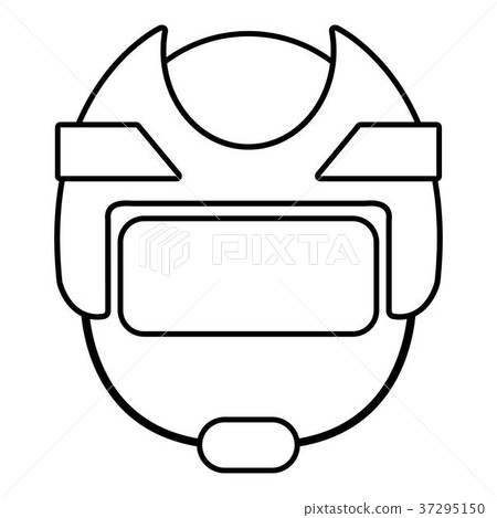 Hockey helmet icon , outline style Hockey helmet icon , outline style 37295150